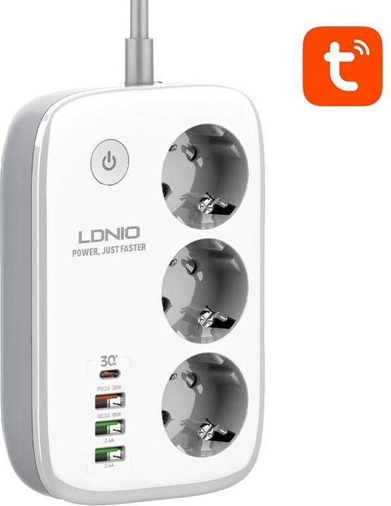 Immagine prodotto Ldnio Ciabatta intelligente Wi-Fi SEW3452, Tuya (bianco)