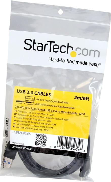 Actual product image StarTech USB 3.0 A to Micro B (2 m, USB 3.2 Gen 1)