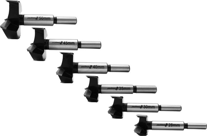 Immagine prodotto Paulimot Kunstbohrer-Set, hartmetallbestückt 13-teilig (15, 16, 18, 20, 22, 25, 26, 28, 30, 40, 45, 50, 35 mm)