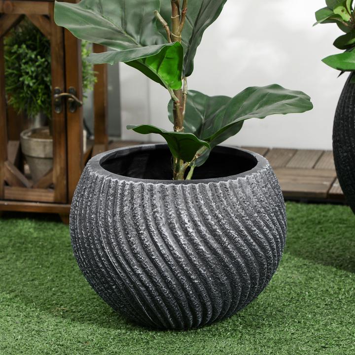 Image du produit Outsunny Pots de fleurs avec trou de drainage (40 cm)
