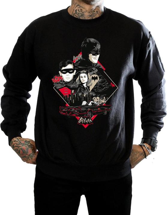 Immagine prodotto Felpa in cotone da uomo Batman Serie TV Personaggi Skyline (XL)
