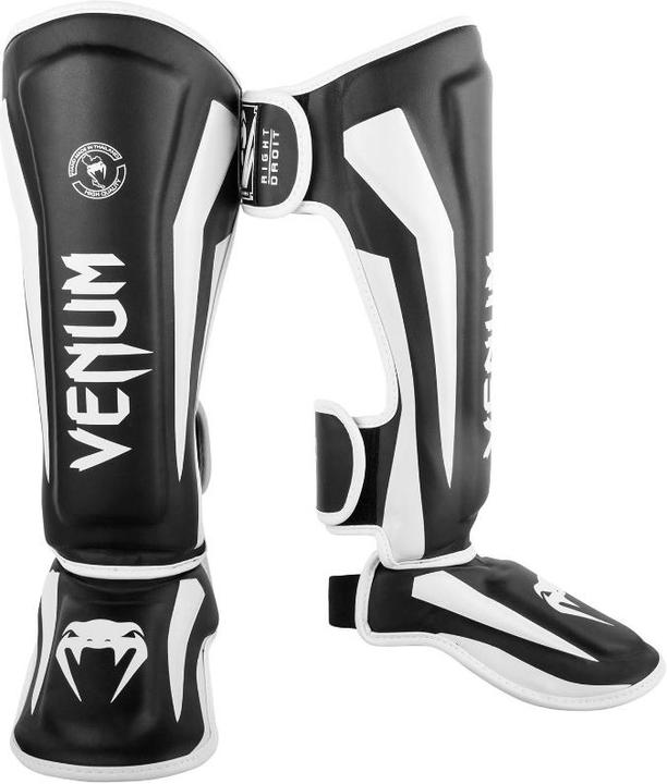 Actual product image Venum Elite Standup Shinguards-Black/White (XL)