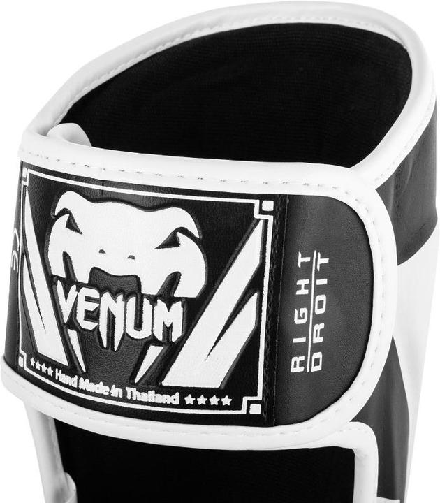 Actual product image Venum Elite Standup Shinguards-Black/White (XL)