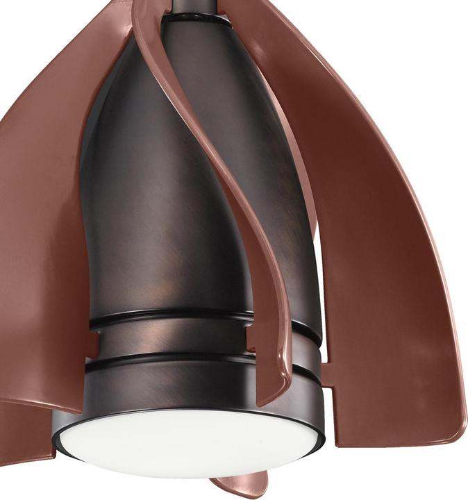 Produktbild Elstead Lighting Terna leiser Deckenventilator mit LED Licht Ø38cm + Fernbedienung Champagner (36 dB)