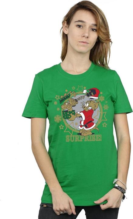 Immagine prodotto Tom & Jerry Christmas Surprise Maglietta Ampia Donna (XXL)