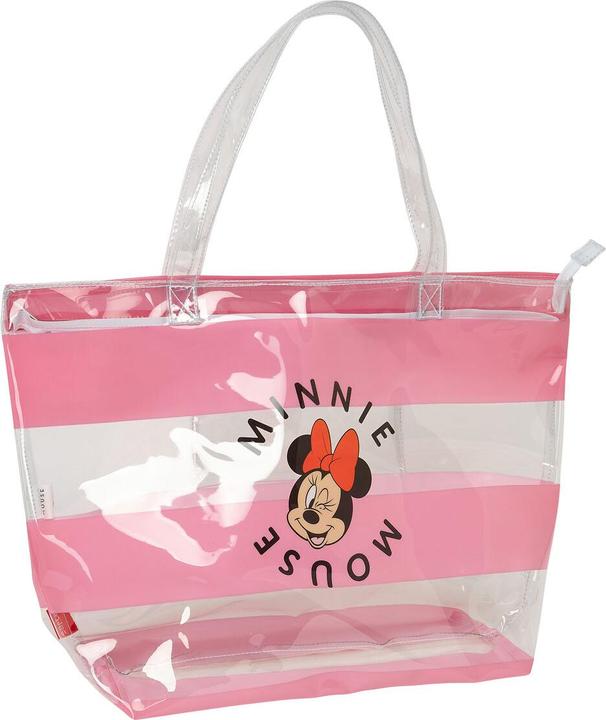 NoName Damen Handtasche Minnie Mouse Beach Rosa Durchsichtig