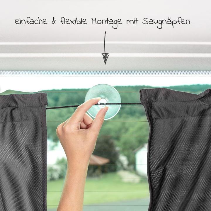 Image du produit Zamboo Pare-soleil voiture Pare-soleil lunette arrière pour minibus - Gris foncé