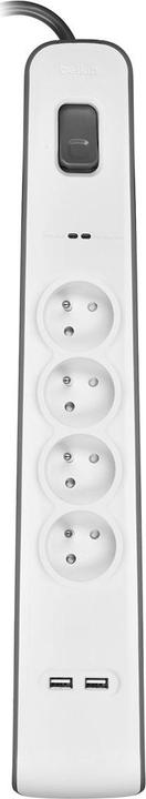 Produktbild Belkin BSV401CA2M Spannungsschutz, 4 AC-Ausgänge (4 x, CEE 7/5, 2 m)