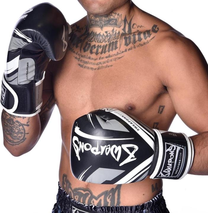 Produktbild 8Weapons Boxing Gloves, Shift, black-white, 12 Oz (12 OZ, 12)