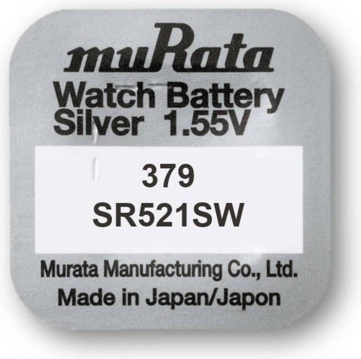 Produktbild Murata Knopfzellen 379 (SR63, 16 mAh)