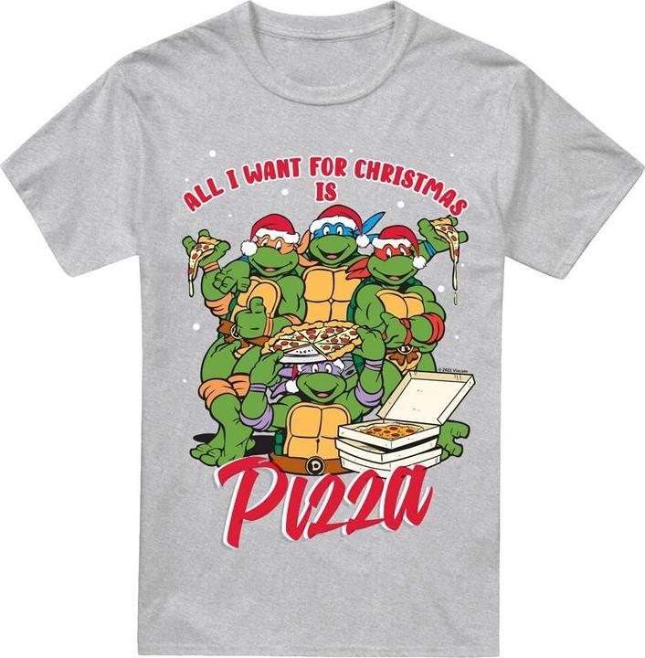 Immagine prodotto Teenage Mutant NT Maglietta Natale Pizza Uomo (4XL)