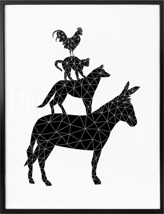 Produktbild Trenddeko Geometric Bremer Stadtmusikanten (100 x 120 cm)