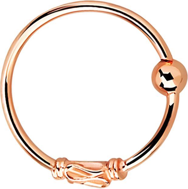 Produktbild Star Piercing Micro Piercing Ring mit kleiner Seilwindung und Drahtmuster rosegold (925 Sterlingsilber, ohne Messing)