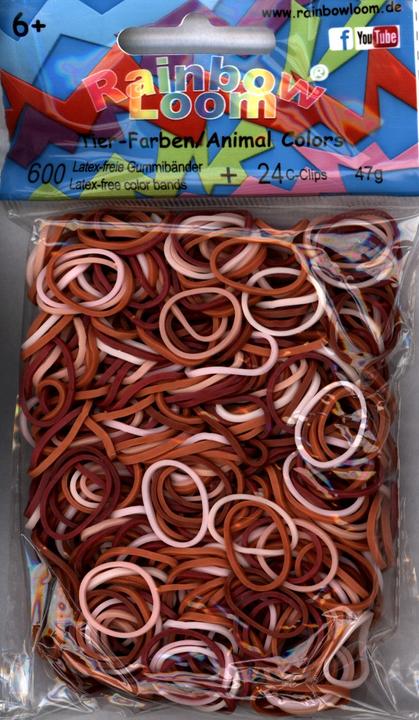 Produktbild Rainbow Loom Gummibänder Tierfarben Mix (600 Stk.)