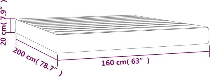 Actual product image VidaXL Moyna (160 x 200 cm, Spring core)