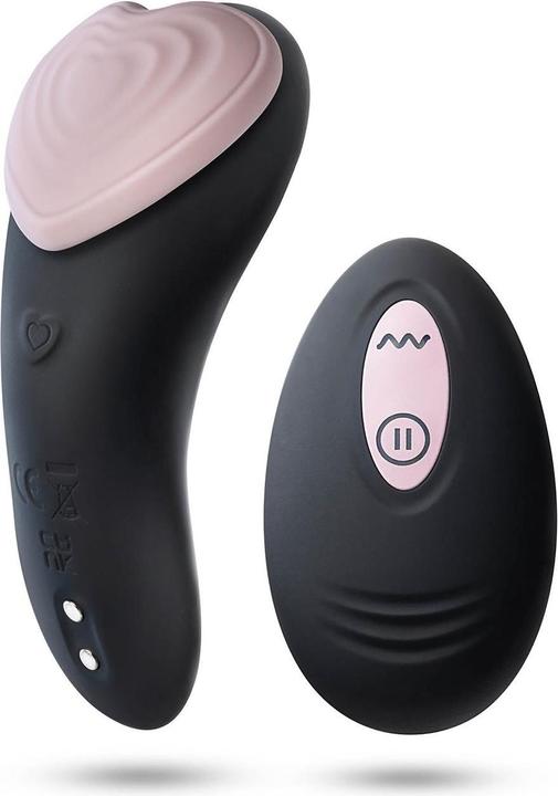 Actual product image Blush Temptasia Heartbeat - Mini Discreet Wearable Panty Vibrator in Pink - 2 Button Wireless Remote Contr