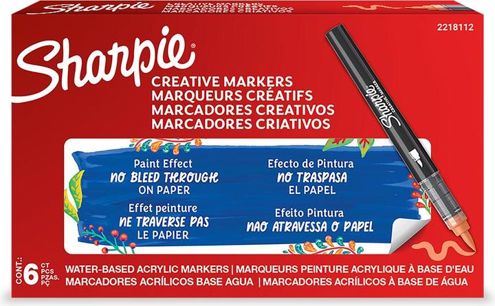 Produktbild Sharpie Kreativmarker Pinselspitze Acryl orange (Orange, 1 x)