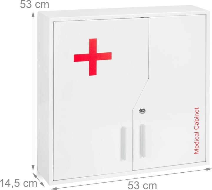 Image du produit Relaxdays Armoire à pharmacie (53 x 14.5 x 53 cm)