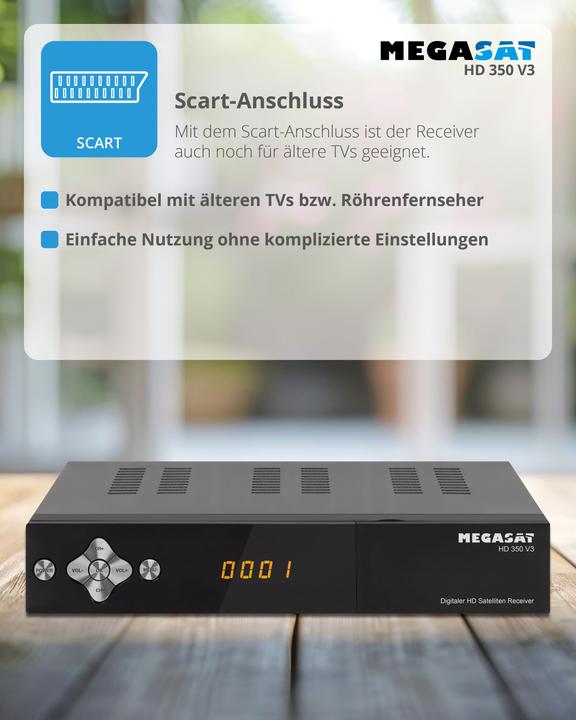 Actual product image Megasat HD 350 V3 - Satellite TV Receiver (4000 GB, DVB-S, DVB-S2)