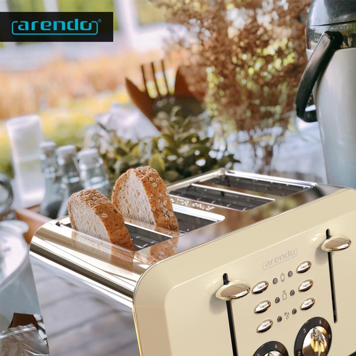 Immagine prodotto Arendo Tostapane in acciaio inox 4 fette, automatico, acciaio inox, involucro termoisolante a doppia