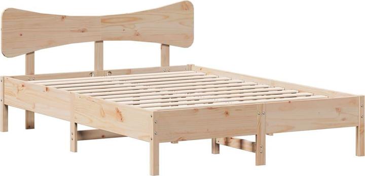 Produktbild VidaXL Massivholzbett Holzbett Bett Doppelbett ohne Matratze 120x190cm Kiefer (120 x 190 cm)