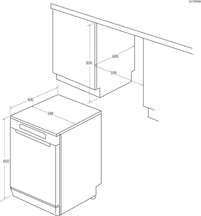 Actual product image Candy Rapidα CF 3C7F0X Freestanding 13 place settings C
