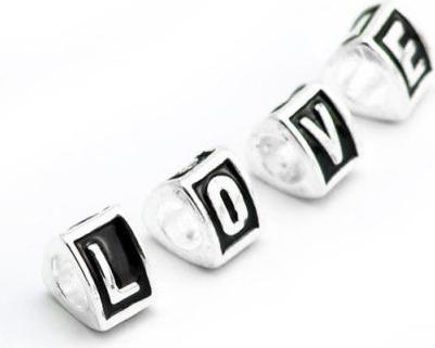 Immagine prodotto Hermex LOVE Beads Perlina per Bracciale - Argento (Argento 925)