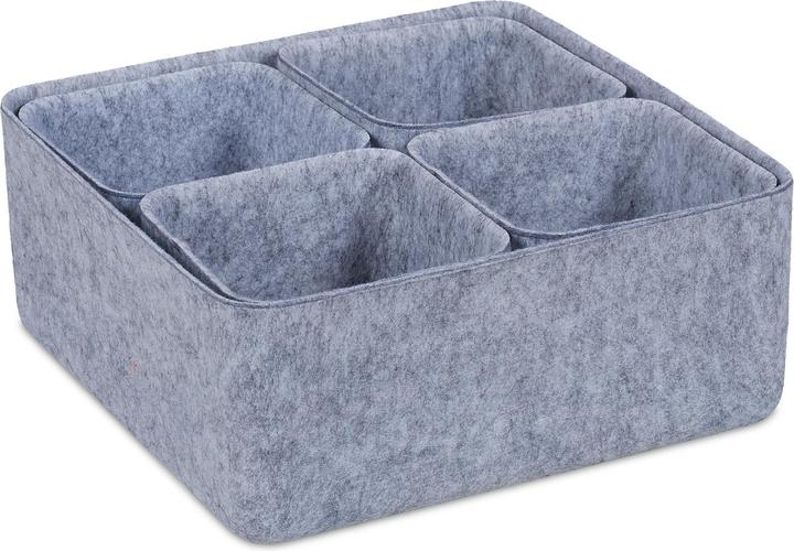 Actual product image Relaxdays 5pcs. drawer organiser set (5 x, 25 x 25 x 10.5 cm)