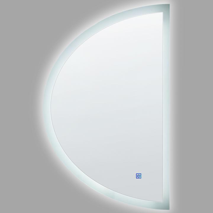 Immagine prodotto Beliani Specchio LED da parete semicircolare ø 80 cm argento BEZONS (49 x 80 cm)
