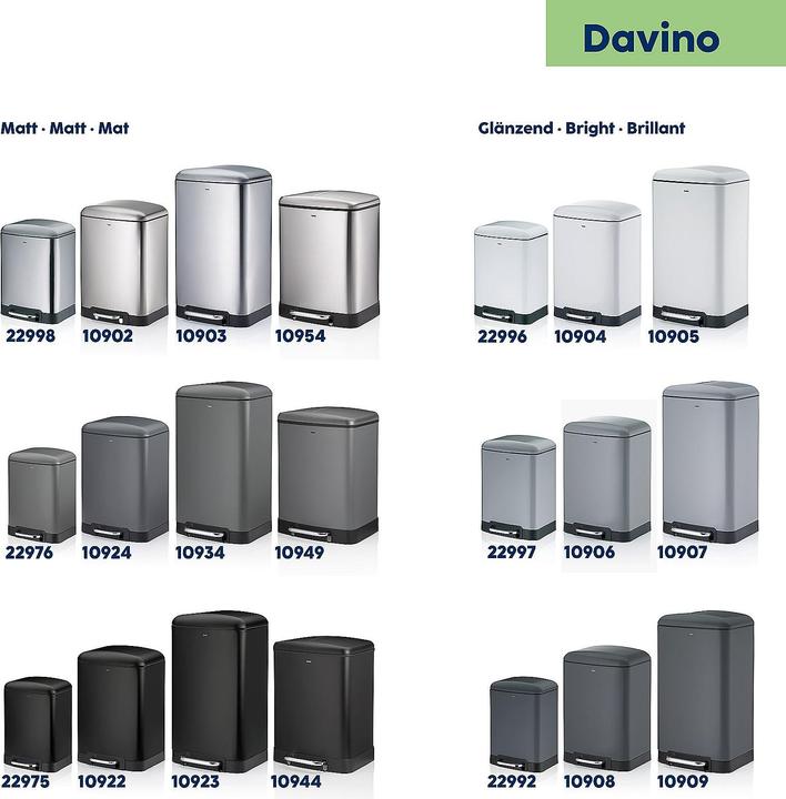 Actual product image Kela Davino grey pedal bin (30 l)