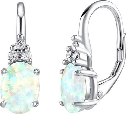 Immagine prodotto Silvego Orecchini in argento con opale sintetico bianco Olivia LPS1508W