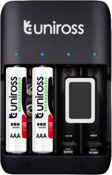 Uniross Oplader AA, AAA, 9V (1 Pcs., AA, AAA)