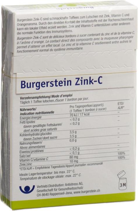 Produktbild Burgerstein Zink-C (1 Stück, Toffees, 100 g)
