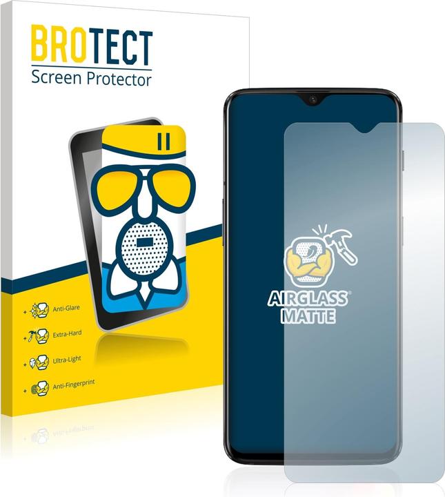 Productafbeelding BROTECT AirGlass Matte kogelwerende glasfolie (1 Stuk, OnePlus 6T)