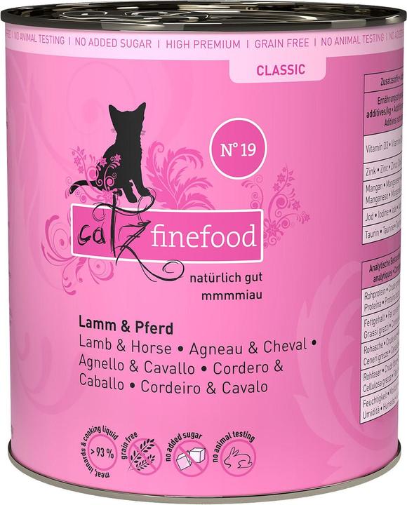 Actual product image Catz Finefood No.19 Lamb&Horse (Adult, 1 pcs., 800 g)