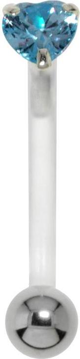 Produktbild Bijouteria Bauchpiercing (Bioplast, Chirurgenstahl 316L, Silber 925, Zirkonia)