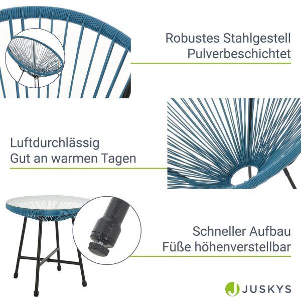 Image du produit Juskys Ensemble de meubles de balcon Ostana (45 cm)