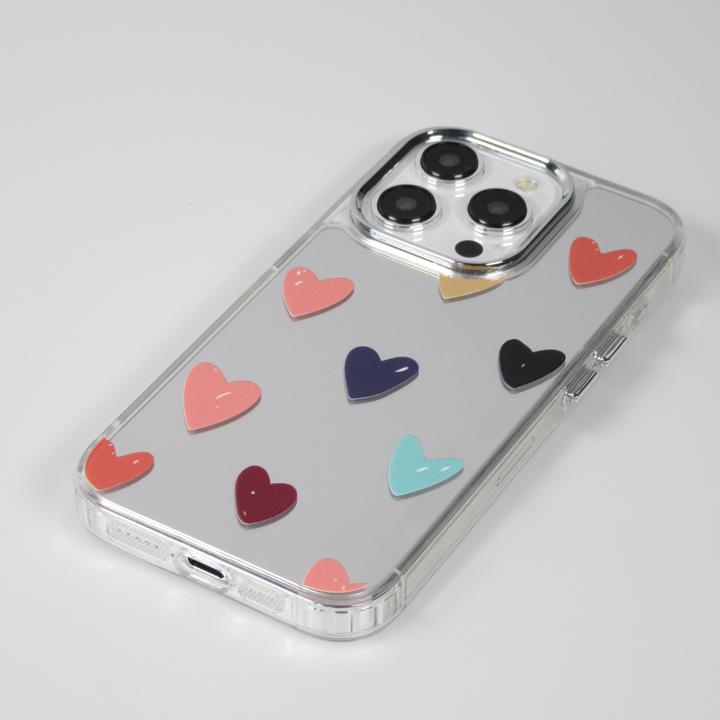 Produktbild PhoneLook Hülle es Silikon Many Hearts mit Spiegeleffekt (Apple iPhone 15 Pro Max)