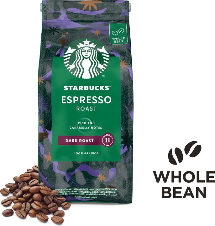 Produktbild Starbucks Espresso Roast Dark Roast ganze Kaffeebohnen (450 g, Dunkle Röstung)
