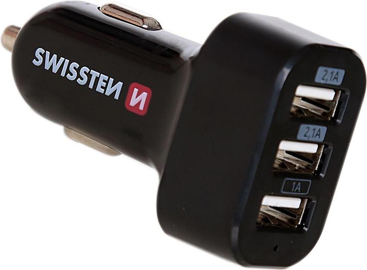 Actual product image Swissten USB Car Charger with 3x USB 5.2A Power