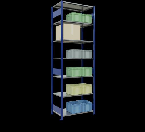 Immagine prodotto Schulte Lagertechnik Sistema di scaffalature di base senza viti MULTIplus150 con ripiani di lunghezza