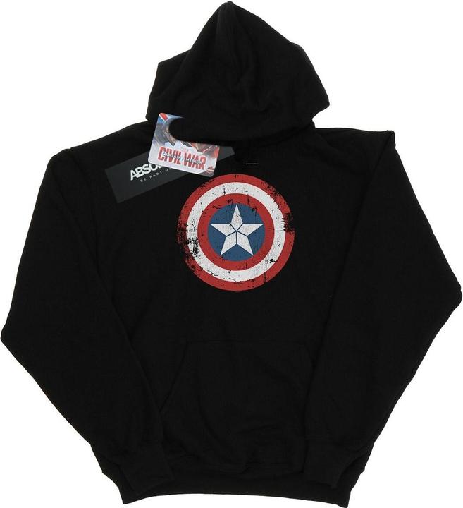 Image du produit - Sweat à capuche CAPTAIN AMERICA CIVIL WAR DISTRESSED SHIELD - Homme (S)