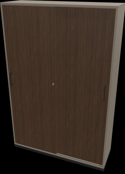 Cubanite grey, Walnut decor dark with structure, Black