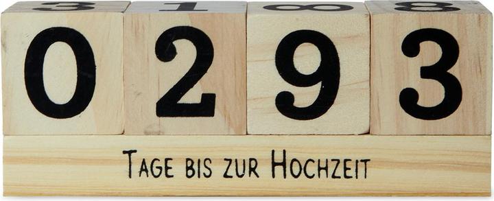 Produktbild Natura Punto Holzwürfel Countdown mit 2 Themenleisten