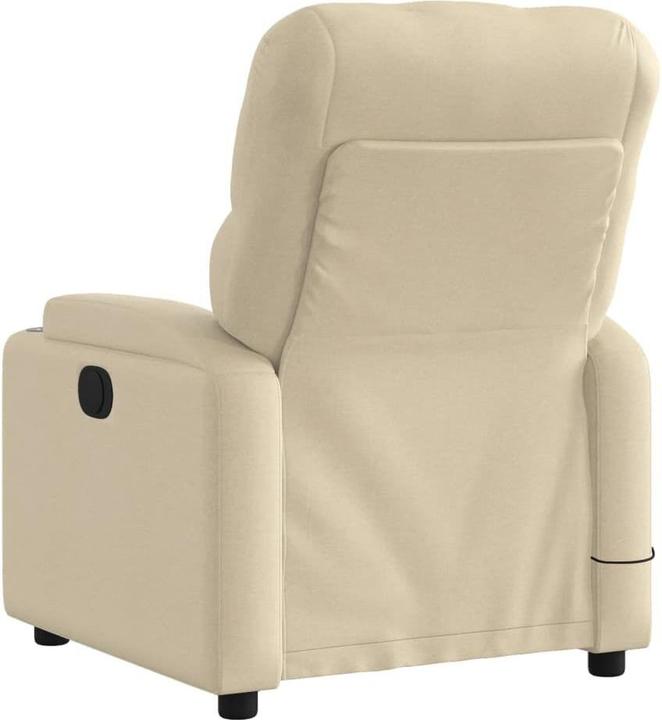 Actual product image VidaXL Massage chair cream fabric,Colour: Cream,Material: Fabric (100