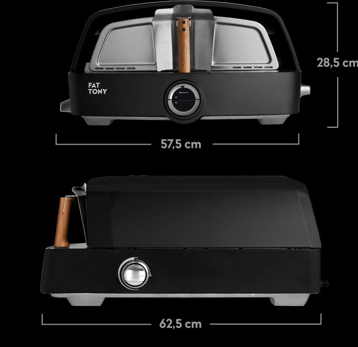 Immagine prodotto Burnhard Barbecue a gas con 1 bruciatore WAYNE JR. 3,6 kW - Barbecue portatile da balcone (Forno per pizza a gas)