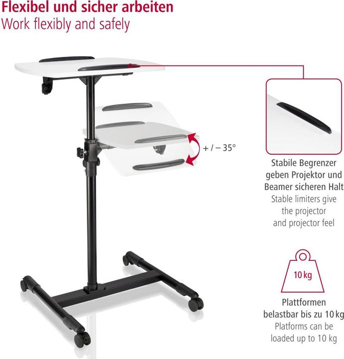 Actual product image Hama Beamer table with 2 levels (Ground)