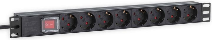 Intellinet Ciabatta / PDU a 8 vie da 19", contatto di protezione, 1 U