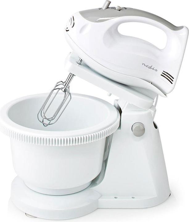 Produktbild Nedis Handmixer 200 W 5 Geschindigkeitsstufen Turbofunktion Turning Bowl / 2 Knethaken / 2 Schlägel (200 W)