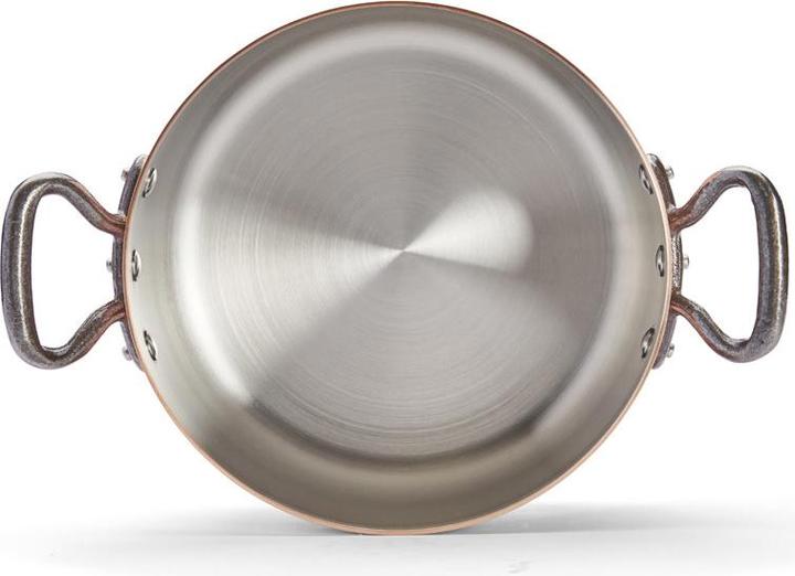 Productafbeelding de Buyer Inocuivre Braadpan met Gietijzeren Handgrepen en Deksel (24 cm, Braadpan + kasserol, Roestvrij staal, Koper)